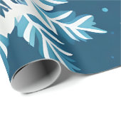 Schneeflocken-Kristalle-Packpapier Geschenkpapier (Rolleneckpunkt)