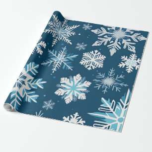 Schneeflocken-Kristalle-Packpapier Geschenkpapier