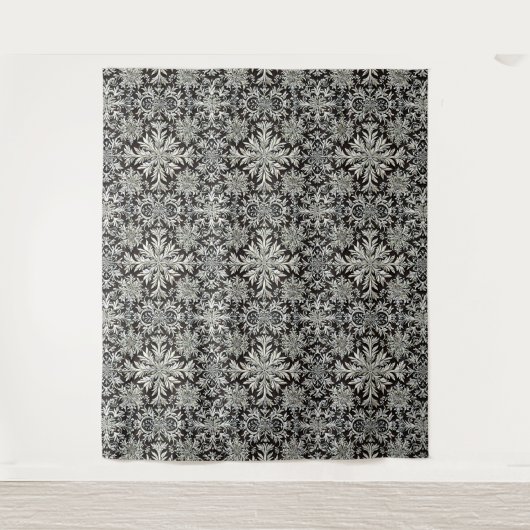 Schneeflocken Kunst Wandteppich (Vorderseite)