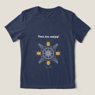 Schneeflocken Küsse-Winter muackS!!!-Editierbarer Tri-Blend Shirt
