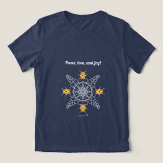 Schneeflocken Küsse-Winter muackS!!!-Editierbarer  Tri-Blend Shirt