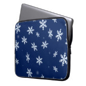 Schneeflocken Laptopschutzhülle (Vorderseite Links)