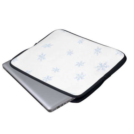 Schneeflocken Laptopschutzhülle (Vorne Knopf)