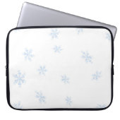 Schneeflocken Laptopschutzhülle (Vorderseite)