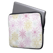 Schneeflocken Laptopschutzhülle (Vorderseite Links)