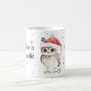 Schneeflocken Lass es schneien Eule Weihnachten Ro Kaffeetasse