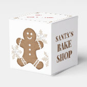 Schneeflocken & Lebkuchen Keks Weihnachten Geschenkschachtel (Vorderseite)