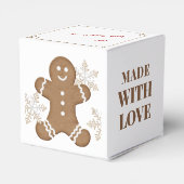 Schneeflocken & Lebkuchen Keks Weihnachten Geschenkschachtel (Rückseite)