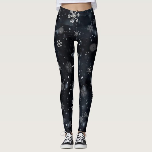 Schneeflocken Leggings (Vorderseite)