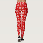 Schneeflocken Leggings Holiday Red Snowflake Leggi (Rückseite)