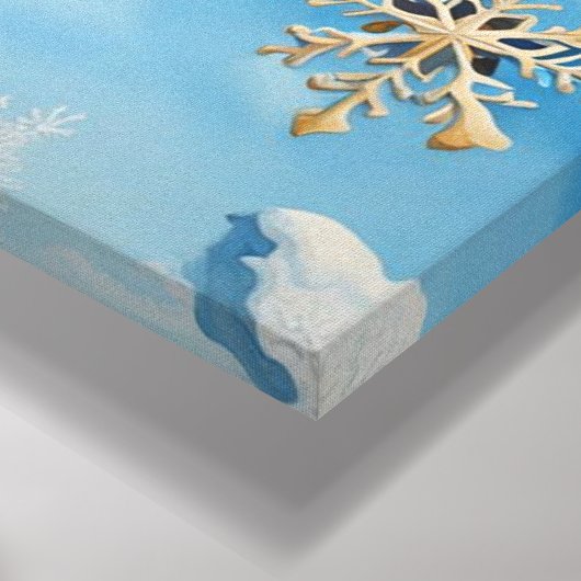 Schneeflocken Leinwanddruck (Ecke(Unten))