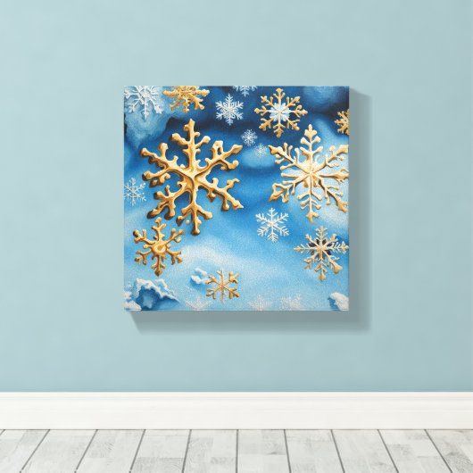 Schneeflocken Leinwanddruck (Insitu (Holzboden))