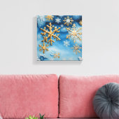 Schneeflocken Leinwanddruck (Insitu (Wohnzimmer))