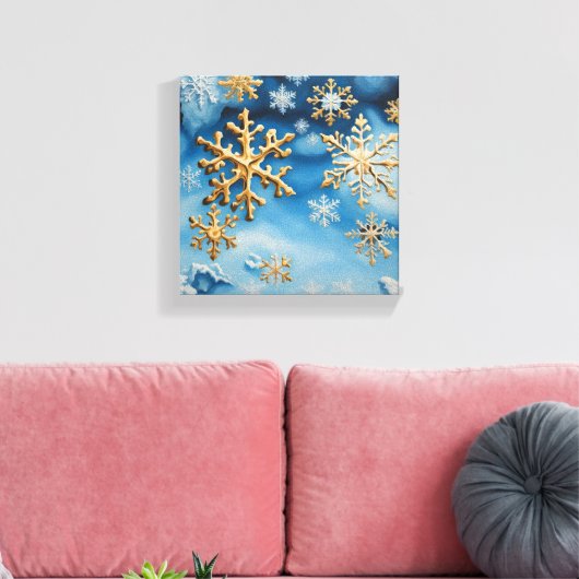 Schneeflocken Leinwanddruck (Insitu (Wohnzimmer))