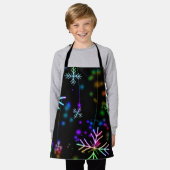Schneeflocken-Lichter-Hintergrund Schürze (Getragen)