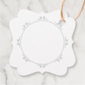 Schneeflocken Lila Geschenkanhänger (Rückseite)