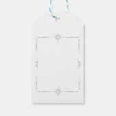 Schneeflocken Lila Geschenkanhänger (Rückseite)