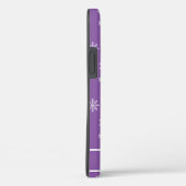 Schneeflocken Lila Muster personalisierter Name Case-Mate iPhone Hülle (Rückseite / Rechts)