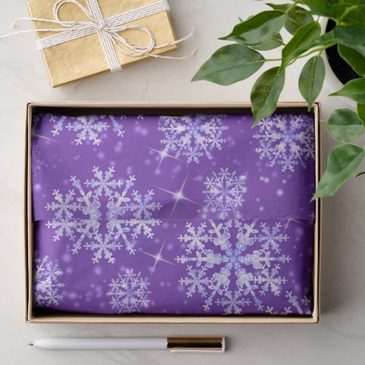 Schneeflocken Lila Seidenpapier (Geschenk)