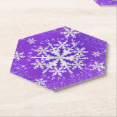 Schneeflocken Lila Untersetzer (angewinkelt)