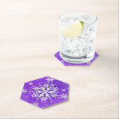 Schneeflocken Lila Untersetzer (Vor Ort)