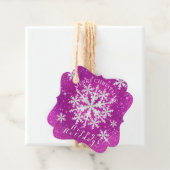 Schneeflocken Magenta White Geschenkanhänger (Beispiel)