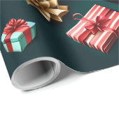 Schneeflocken Magie Weihnachten Schwarzes Gold Bla Geschenkpapier (Rolleneckpunkt)