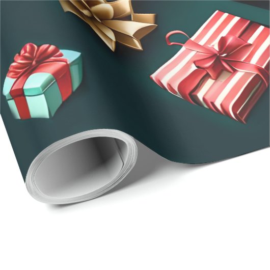 Schneeflocken Magie Weihnachten Schwarzes Gold Bla Geschenkpapier (Rolleneckpunkt)