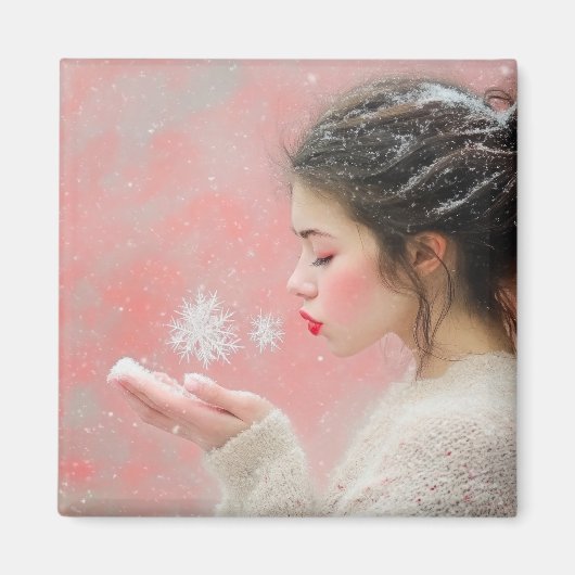 Schneeflocken Magnet (Vorne)