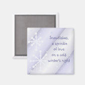 Schneeflocken Magnet (Vorderseite/Rückseite)