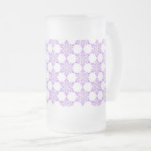 Schneeflocken Mattglas Bierglas (VorderseiteRechts)