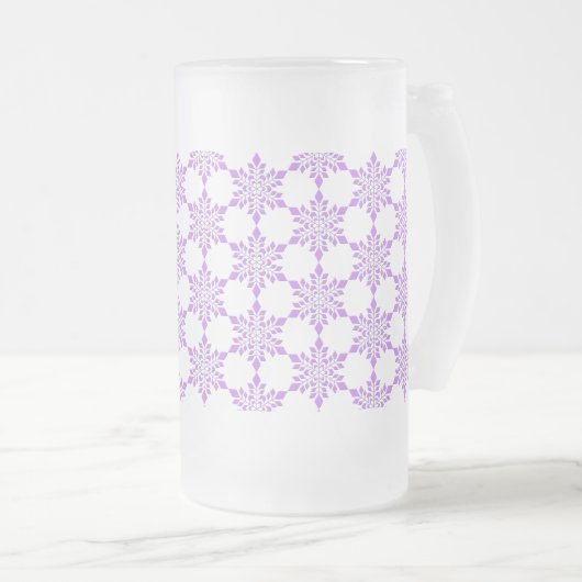Schneeflocken Mattglas Bierglas (VorderseiteRechts)