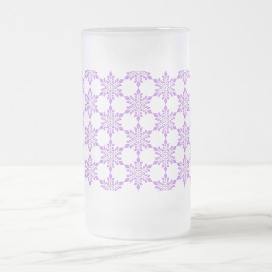 Schneeflocken Mattglas Bierglas (Mittel)