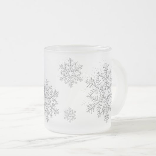 SCHNEEFLOCKEN MATTGLASTASSE (VorderseiteRechts)