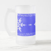 Schneeflocken Mattiert 16 oz Mattierte Tasse (Links)