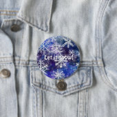 Schneeflocken mit blauem Hintergrund Button (Beispiel)