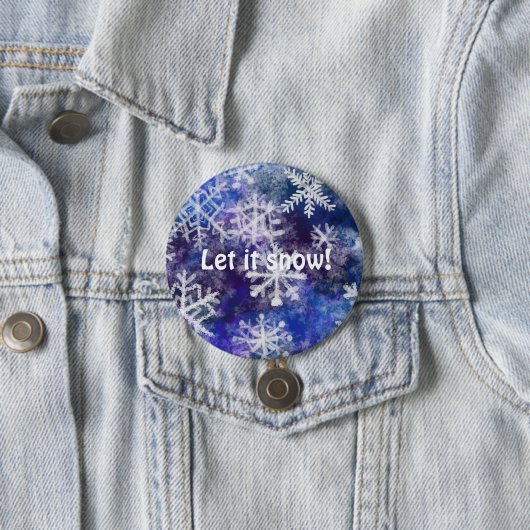 Schneeflocken mit blauem Hintergrund Button (Beispiel)