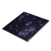 Schneeflocken mit blauem Hintergrund Fliese (Seite)