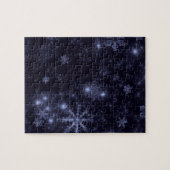 Schneeflocken mit blauem Hintergrund Puzzle (Horizontal)