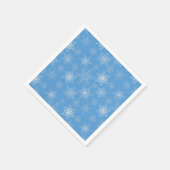 Schneeflocken mit blauem Hintergrund Serviette (Ecke)