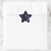 Schneeflocken mit blauem Hintergrund Stern-Aufkleber (Tasche)
