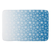 Schneeflocken mit blauer Steigung Badematte (Vorderseite)