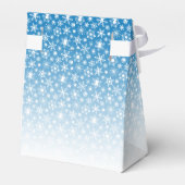 Schneeflocken mit blauer Steigung Geschenkschachtel (Rückseite)