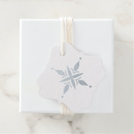 Schneeflocken mit Blütenblättern Geschenkanhänger