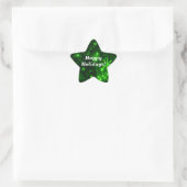Schneeflocken mit Grünen Hintergrund Star Sticker (Tasche)