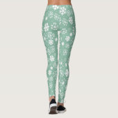 Schneeflocken mit Handzeichen und grünem Sherbert Leggings (Rückseite)