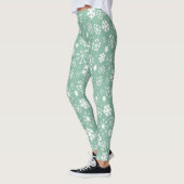 Schneeflocken mit Handzeichen und grünem Sherbert Leggings (Links)