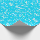 Schneeflocken mit individueller Monografie für Ihr Geschenkpapier (Ecke)