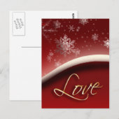 Schneeflocken mit Liebe Postkarte (Vorne/Hinten)