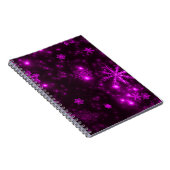 Schneeflocken mit Lila Hintergrund Notizblock (Rechte Seite)